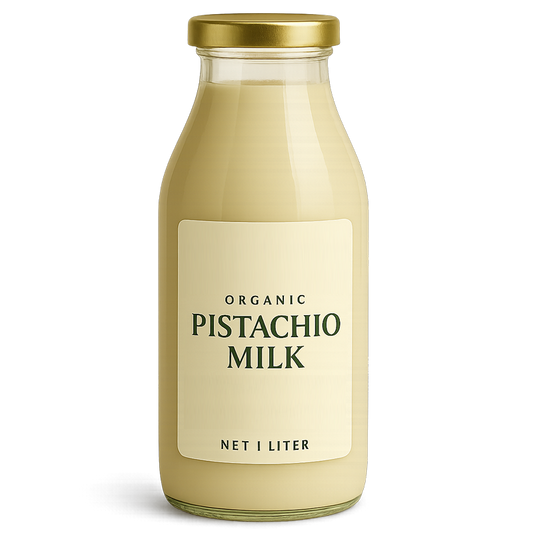 Fresh Organic Pistachio Milk – Homemade (500 ml & 1L Glass Bottle)
